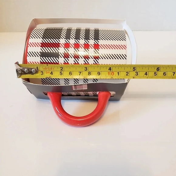 NWT Indigo  Red/White/Black Plaid Large Coffee Mug. - Picture 8 of 8